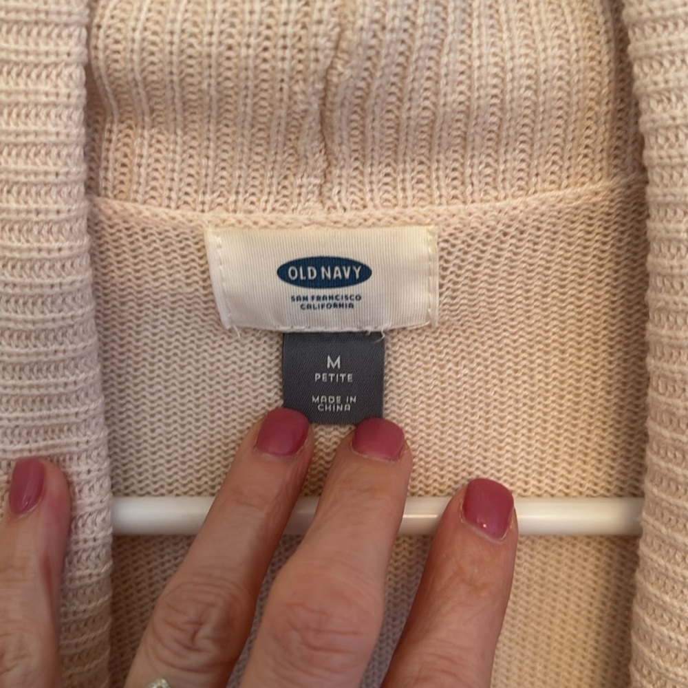 Old Navy cream cardigan sweater - Picture 3 of 4